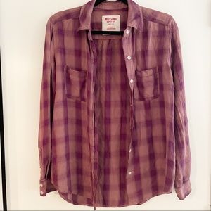 Mossimo Supply Co Boyfriend Fit Plaid Shirt Size Small